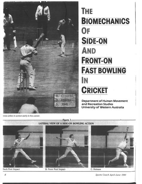 (PDF) A biomechanical analysis of the front-on and side-on fast bowling ...