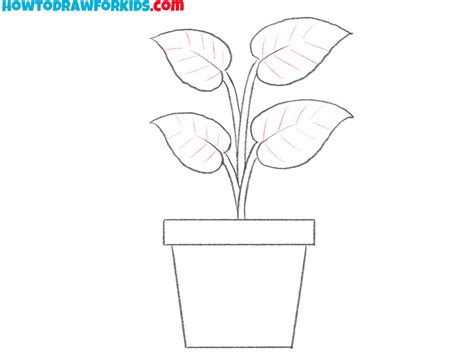 How to Draw a Plant - Easy Drawing Tutorial For Kids