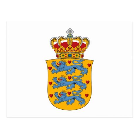 Denmark Coat of Arms Postcard | Zazzle