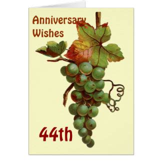 44th Anniversary Cards - Invitations, Greeting & Photo Cards | Zazzle