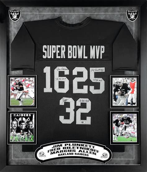 Allen, Biletnikoff & Plunkett Autographed Oakland Raiders Super Bowl ...