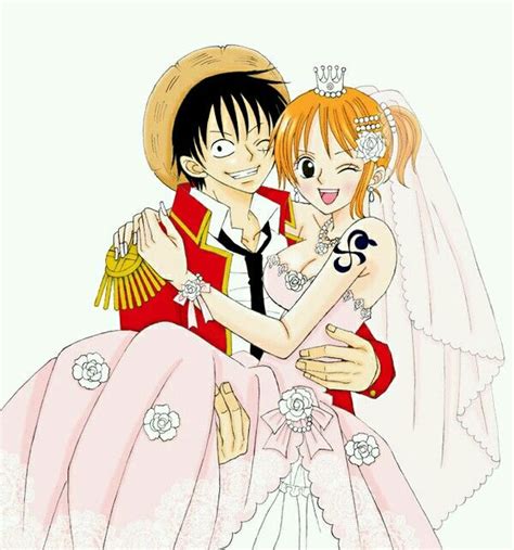 luffy x nami wedding | Luna, Parejas