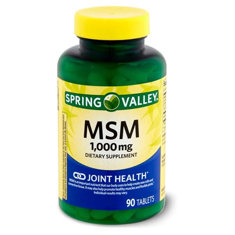 Spring Valley MSM Dietary Supplement, 1,000 mg, 90 count - Walmart.com ...