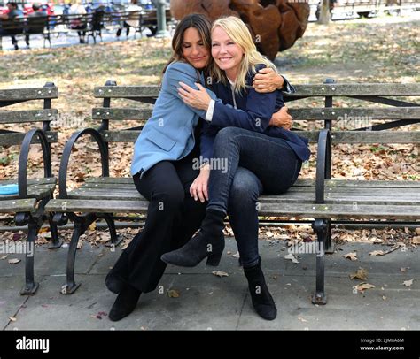 Mariska Hargitay and Kelli Giddish pictured all smiles at the `Law and ...