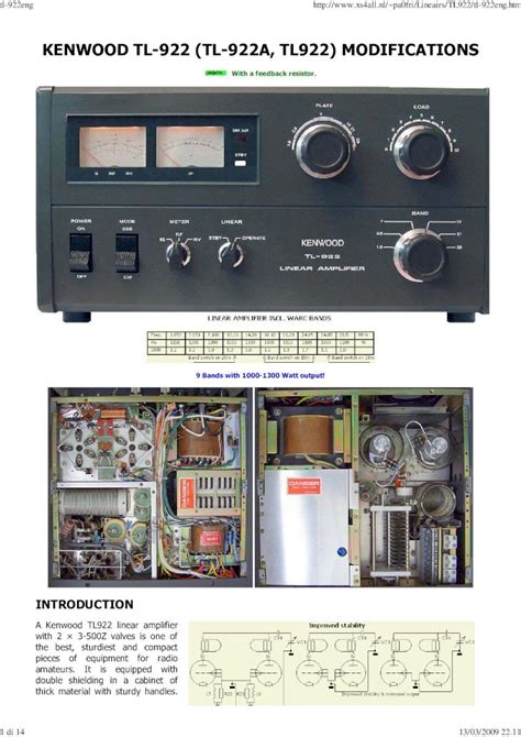 (PDF) KENWOOD TL-922 (TL-922A, TL922) MODIFICATIONS · KENWOOD TL-922 (TL-922A, TL922 ...