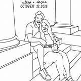 Custom Coloring Sheet Wedding  Etsy sketch template