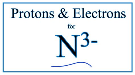 How to find Protons & Electrons for the Nitride ion (N 3-) - YouTube