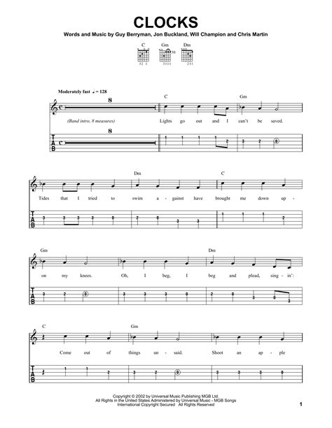 Clocks by Coldplay - Easy Guitar Tab - Guitar Instructor