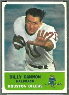 Billy Cannon - 1962 Fleer #47 - Vintage Football Card Gallery