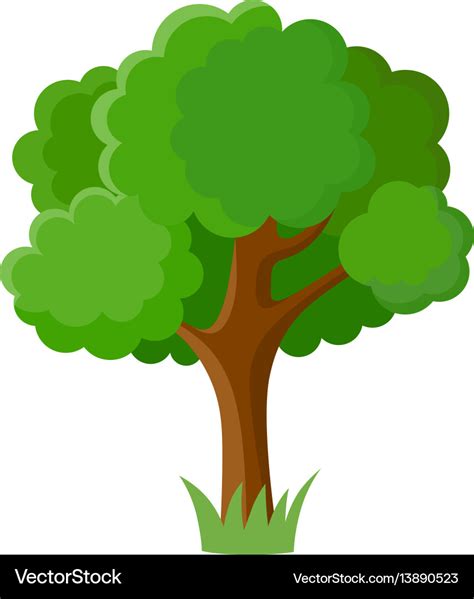 Decorative cartoon tree Royalty Free Vector Image