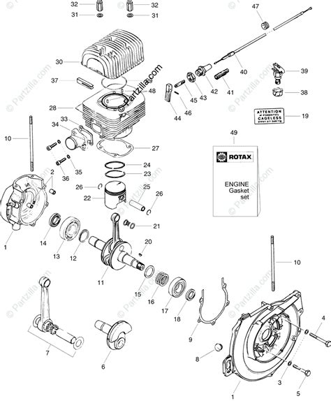 Ski-Doo 1996 TUNDRA II LT OEM Parts Diagram for Cylinder And Cylinder Head | Partzilla.com