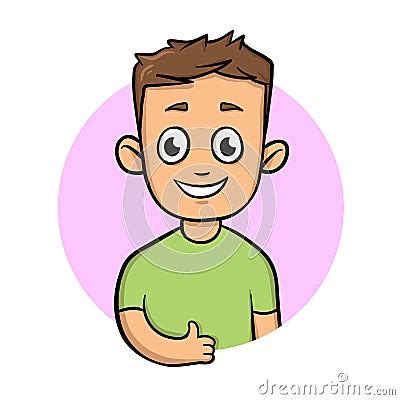 Positive Funny Guy Showing Thumb Up. Active Lifestyle. Cartoon Design Icon. Flat Vector ...