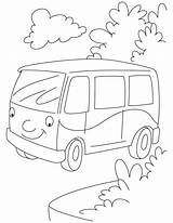 Van Coloring Page sketch template
