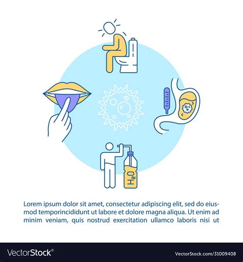 Rotavirus symptoms and transmission concept icon Vector Image