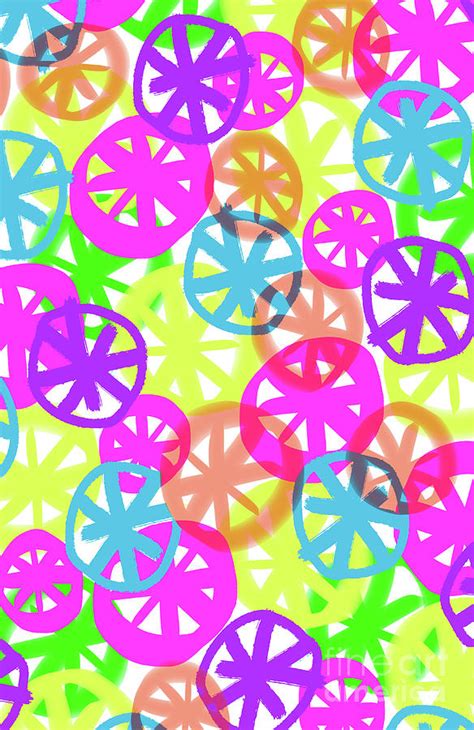 Neon Circles Digital Art by Louisa Knight - Fine Art America