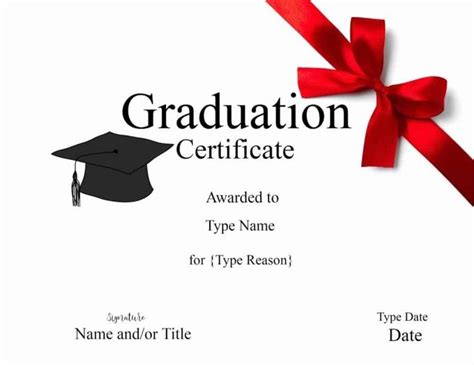 Graduation Gift Certificate Template Free 2 - Best Templates Ideas For You… | Gift certificate ...