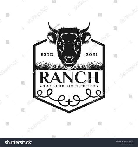 Angus Cow Farm Ranch Cattle Logo Stock Vector (Royalty Free) 2064765194 ...