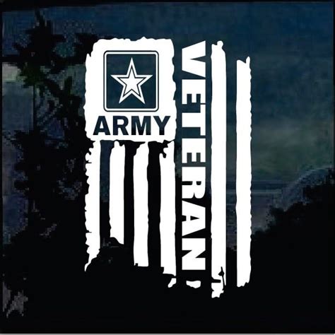 Really Cool Military Decals – Veteran Army Weathered Flag Military Window Decal Stickers Check ...