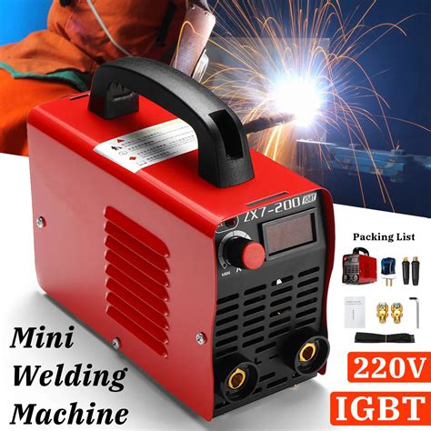 220V 10 200A 4000W Handheld Mini MMA IGBT Inverter Mini Electric ARC Welding Welder Machine Tool ...