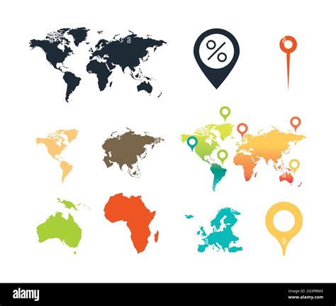 world map continents atlas Stock Vector Image & Art - Alamy