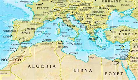 Printable Map Of The Mediterranean Sea Area - Printable Maps