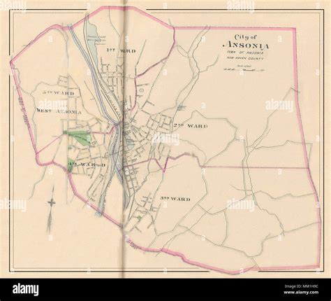 Map of Ansonia. Ansonia. 1893 Stock Photo - Alamy