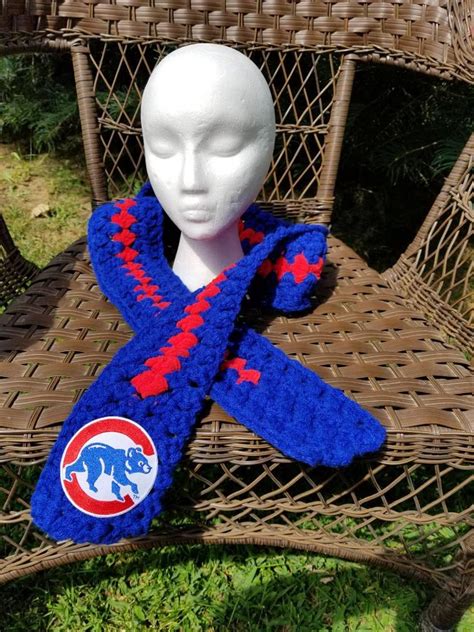 Chicago Cubs Winter Scarf Cubs Scarf Chicago Scarf Chicago - Etsy