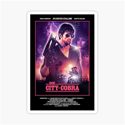 "Cobra Movie Poster" Sticker for Sale by MickeyThunder | Redbubble