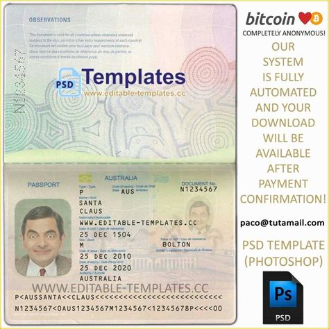 Free Fake Id Templates Online Of Editable Passport Templates | Heritagechristiancollege