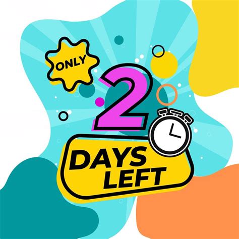 Countdown Number 2 days left vector illustration design 15696344 Vector ...