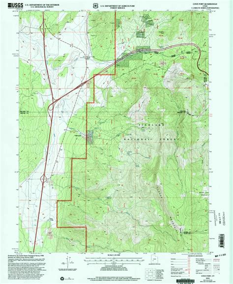 Classic USGS Cove Fort Utah 7.5'x7.5' Topo Map – MyTopo Map Store