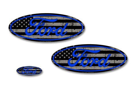 Ford F-150 Colored Oval Emblem Overlay Decals (2015-2018)