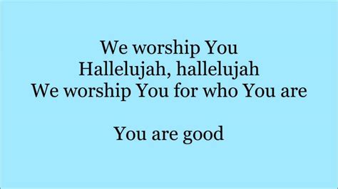 Lord You Are Good Israel Houghton (Instrumental) with Lyrics - YouTube