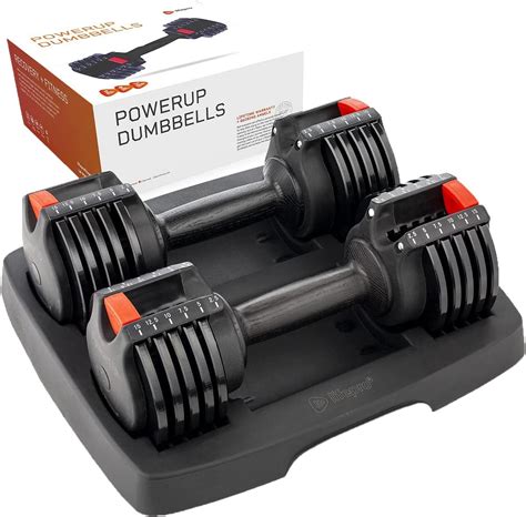 Lifepro 15lb Adjustable Free Weights Dumbbell Sets with Rack - Adjustable Weights Dumbells For ...