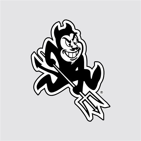 ASU Sparky Outline Decal White – Cactus Sports