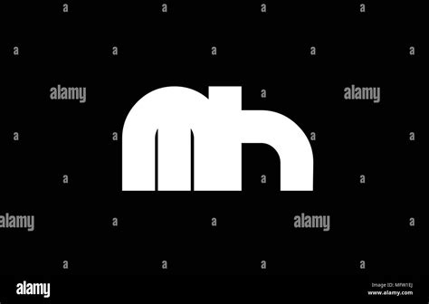 MH M H letter logo combination alphabet vector creative company icon design template modern ...