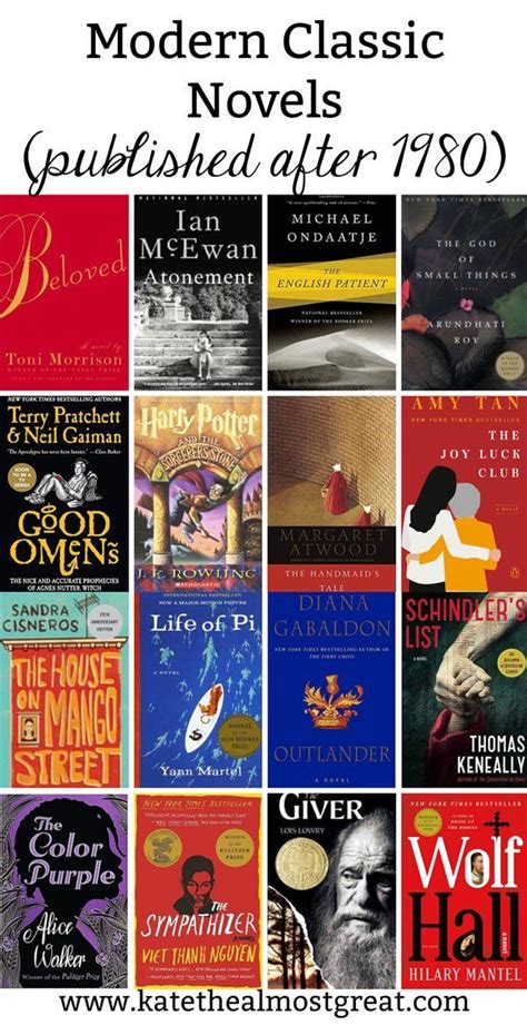 17 Modern Classic Novels | Kate the (Almost) Great, Boston Lifestyle Blog | Literature books ...