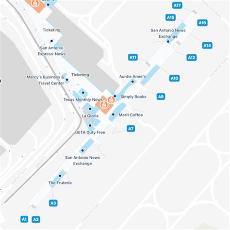 San Antonio Airport Map | SAT Terminal Guide