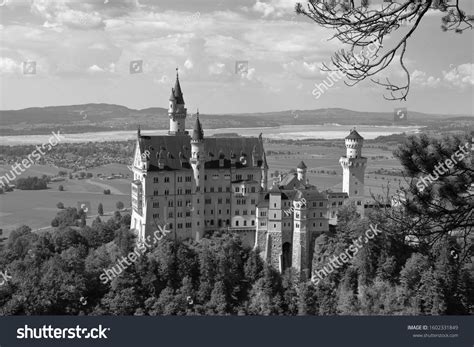 Graphical Aerial View Neuschwanstein Castle Schloss Stock Photo 1602331849 | Shutterstock