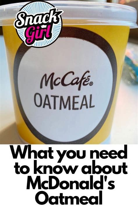 Is McDonalds Oatmeal Healthy?