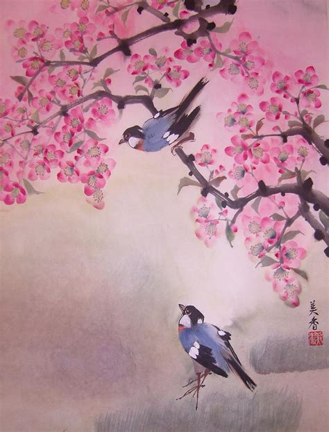 Cherry blossom in Spring Painting by Anita Lau - Fine Art America