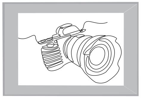 continuous line camera 12744814 Vector Art at Vecteezy