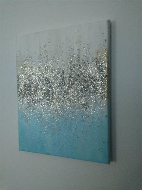 Handmade Abstract Glitter Painting Custom Modern Chic Home | Glitter wall art, Chic home decor ...