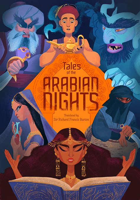 Tales of the Arabian Nights book cover Illustration on Behance