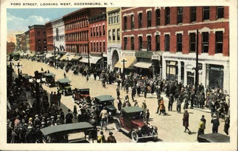 Street scene in Ogdensburg, NY circa 1900's - 1920's from an old postcard for sale on eBay ...