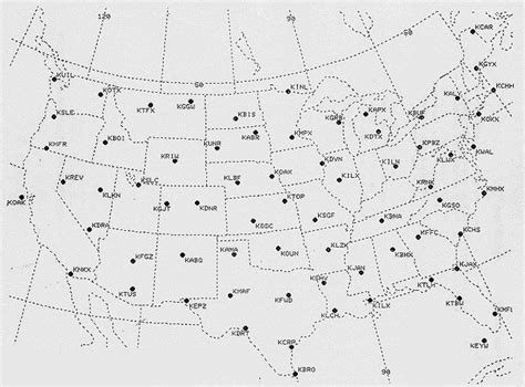 Weather balloon launch site map for the NOAA sounding balloons launched several times everyday ...