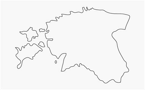 Estonia Map Outline Transparent, HD Png Download , Transparent Png ...