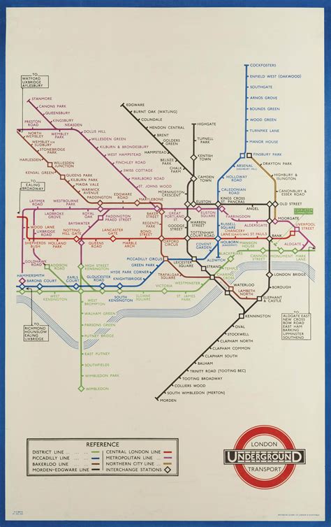 Harry Beck (Henry Charles Beck, 1902-1974) , UNDERGROUND MAP | Christie's