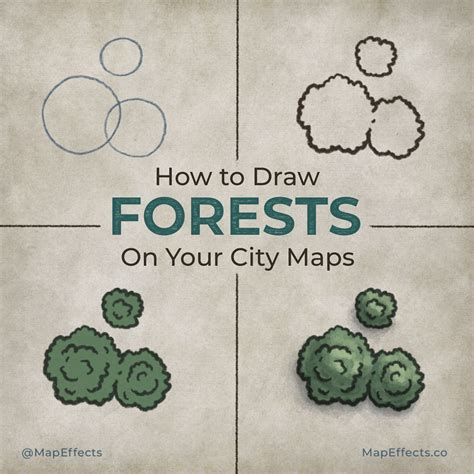 How to Draw Forests on Your City Maps in Top Down Perspective — Map Effects