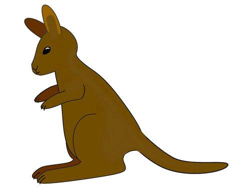 Brown kangaroo sitting up clipart sketch cm this clipa flickr – Clipartix